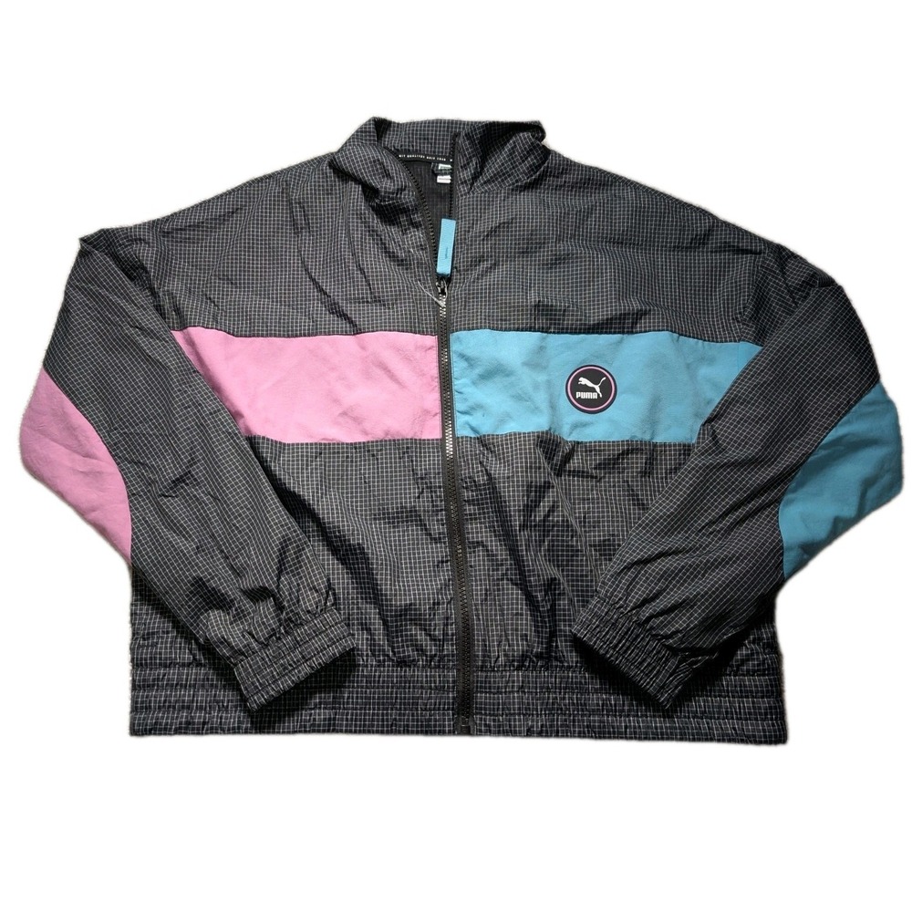 Puma‎ Track Jacket, Full-Zip Sports Windbreaker, Retro Small Petite